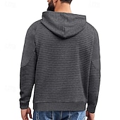 cheap Basic Hoodies-Men&#039;s Hoodie Black White Khaki Light Grey Dark Gray Hooded Plain Front Pocket Sports &amp; Outdoor Daily Holiday Polyester Streetwear Basic Casual Spring &amp;  Fall Clothing Apparel Hoodies Sweatshirts