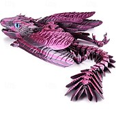 economico Giochi innovativi-drago wyvern piumato drago stampato in 3d drago articolato drago irrequieto giocattoli stampati in 3d animale domestico da tavolo