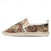 cheap Men&#039;s Slip-ons &amp; Loafers-Men&#039;s Animal Print Canvas Espadrille Slip-On Shoes with Jute Rope Sole – Comfortable Casual Summer Footwear