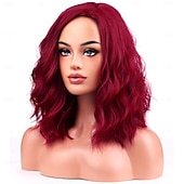abordables Perruques Synthétiques Sans Bonnet-perruques pour femmes perruque courte bouclée ondulée filles perruque de cheveux synthétiques résistants à la chaleur pour une fête cosplay ou un usage quotidien