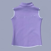 cheap Figure Skating Jackets &amp; Vests-Figure Skating Fleece Jacket Figure Skating Jacket with Pants Women&#039;s Girls&#039; Ice Skating Vest / Gilet Jacket Top Black Light Purple Patchwork Spandex Stretchy Training Practice Professional Skating