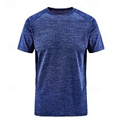 economico Cime-Per uomo maglietta Manica corta Girocollo Maglietta Maglietta con muscoli Maglietta a maniche corte Esterno Asciugatura rapida Allenarsi Morbido Traspirante Poliestere Borgogna Blu Reale Blu scuro