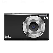 お買い得  アクションカメラ-デジタルカメラ 4k ビデオブログカメラ 48MP デジタルズーム ポータブル ポイントアンドシュート デジカメ 32GB/64GB/128GB メモリカード付属