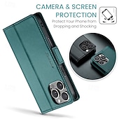Недорогие Чехлы для iPhone-Чехол для телефона для iPhone 16 Pro Max Plus iPhone 15 Pro Max Plus iPhone 14 13 12 11 Pro Max Plus Mini Чехол с подставкой Магнитный слот для карт Ретро TPU PU Кожа