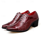 economico Formale-scarpe oxford da uomo in vernice nera con motivo coccodrillo in similpelle – scarpe eleganti con tacco a blocco, perfette per lavoro, matrimonio ed eventi speciali
