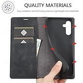 cheap Samsung Cases-Phone Case For Samsung Galaxy A21s S25 Ultra Flip Cover with Stand Holder Magnetic Card Slot Retro TPU PU Leather