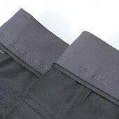 preiswerte Schlank-Herren Abschlußfeier Anzughose Hose Chinos Knöpfe Tasche Einfarbig Komfort Formell Party Arbeit Mode Klassicher Stil Schwarz Wein Mikroelastisch