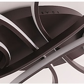 abordables Plafonniers-plafonnier encastré à LED moderne à anneaux multiples, design îlot, plafonniers en métal peint, 110-240 V, 80 cm