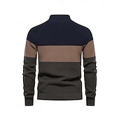 billiga Herrgolfkläder-Herr Cardigan Tröja Mörk marin Grå Långärmad Överdelar Golfkläder Kläder Outfits Bär kläder