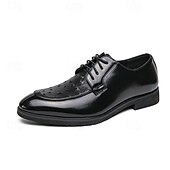 economico Formale-eleganti scarpe oxford in similpelle marrone con punta traforata per uomo | perfette per matrimoni, affari e occasioni formali