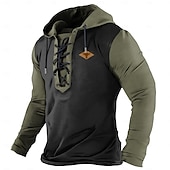 abordables sweats à capuche 3d pour hommes-Homme Cowboy Sweats à Capuche Sweat à capuche Sweat à capuche Capuche Mode 3D effet Marron Vert Cordon Automne Hiver Designer