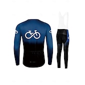 cheap Men&#039;s Clothing Sets-Men&#039;s Cycling Jersey Black&amp;White Bib set Top MTB Bicycle Shirt Mountain Road Riding Clothing Short Sleeve Cyclist biking Quick Dry Breathable 3 Rear Pockets