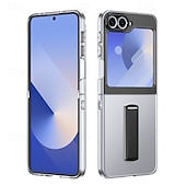 cheap Samsung Cases-Phone Case For Samsung Galaxy Z Flip 7 Z Flip 6 Z Flip 5 Z Flip 4 Z Flip 3 Back Cover with Stand Holder Magnetic Support Wireless Charging Retro TPU PC
