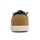 cheap Men&#039;s Sneakers-Men&#039;s Grey Knit Sport Shoes with Leather Accents and Lace-Up Design – Comfortable Casual &amp; Outdoor Footwear