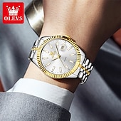 voordelige Quartz-horloges-Olevs Horloges Luminous Kalender Mode Trend Leven Reizen Quartz Horloge Eenvoudige Vrijetijd Waterdichte Sporten Herenhorloge