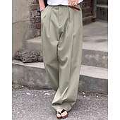 preiswerte Geschäft-Herren Leinenhose Baumwollhosen Hose Hosen Sommerhosen Tasche Gerade geschnitten Glatt Komfort Atmungsaktiv Urlaub Täglich Festtage Hawaiianisch Boho Armeegrün Marineblau