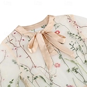 levne Šaty-Elegantní Retro 50. léta Šaty Maškarní Výšivka Květiny Dámské Karneval Nový rok Plesová maškaráda Běžné / Denní loučení se svobodou nevěsty Dospělé Šaty