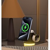 cheap Wireless Chargers-Wireless Charger Wireless Charging Station CE Certified Magnetic For Smart Watch Compatible with any wireless charging enabled devices Airpods 3 2 Pro 2