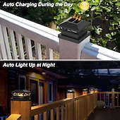 economico Luci a terra-lampada da recinzione a colonna solare - lampada da giardino e cortile per esterni per recinzione con palo in legno, decorazione per ville, lampada a colonna da 4/5 pollici 1 pz.