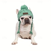 abordables Bandanas y Sombreros-Gorro de punto acogedor para perros: accesorio de invierno cálido, resistente al viento y suave para mascotas de razas pequeñas y grandes: perfecto para actividades al aire libre en climas fríos
