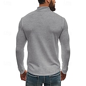 abordables Sweat-shirts basiques-Homme Sweat-shirt Sweat-shirt quart de fermeture éclair Noir Blanche Vin Vert Véronèse Kaki Demi-zip Uni Texturé Sport &amp; Loisir Quotidien Fête Polyester Streetwear Basique Occasionnel Printemps