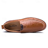abordables Chaussures sans lacets &amp; mocassins-Mocassins à enfiler en similicuir marron clair pour hommes avec détails cousus à la main – chaussures décontractées confortables pour le travail, les voyages et le quotidien