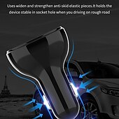 abordables Cargadores para coche-Kit de cargador de coche USB C, compatible con USB dual y tipo C, cargador de coche QC3.0 para productos electrónicos de consumo