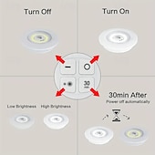 preiswerte Puck Lichter-6-teiliges LED-Unterbauleuchten-Set, dimmbar mit Fernbedienung, LED-Puckleuchten, perfekt für Küche, Schlafzimmer, Kleiderschrank