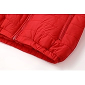 cheap Men&#039;s Downs &amp; Parkas-Men&#039;s Winter Coat Puffer Jacket Quilted Jacket Transition Jacket Pocket Cotton Pocket Vacation Daily Wear Date Regular Fashion Casual Comfortable Thermal Warm Fall &amp; Winter Solid / Plain Color Black