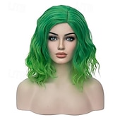 abordables Perruques Synthétiques Sans Bonnet-perruques pour femmes perruque courte bouclée ondulée filles perruque de cheveux synthétiques résistants à la chaleur pour une fête cosplay ou un usage quotidien