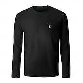 cheap Men&#039;s Elite Tees &amp; Tank-Men&#039;s 100% Cotton T Shirt Ombre Graphic Crew Neck Training Outdoor Long Sleeve Crewneck Clothing Apparel Elegant Warm Vacation Vintage