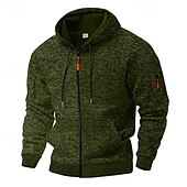 abordables sweats à capuche basiques pour hommes-Homme Sweat à capuche Sweat à capuche zippé Sweat à capuche tactique Rouge vin Vert Véronèse bleu marine Gris Clair Gris foncé Capuche Plein Sport &amp; Loisir du quotidien Vacances Vêtement de rue Frais