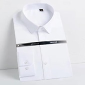 halpa Miesten Elite-paidat-Miesten Pukupaita Button Up paita Yhtenäinen väri Koulu Muodollinen Valkoinen Sininen Vaalea taivaan sininen Vaalean sininen-valkoinen Pitkähihainen Sänkyjen avaus Kaikki vuodenajat Vaatetus