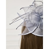 economico Fascinator-Fascinatori in Rete di Piume Cappelli Kentucky Copricapo con Cappello di Piume Fiore 1 PC Matrimonio Corsa di Cavalli Giornata Delle Donne Melbourne Cup Copricapo per impressionare Abito da corsa