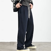 billige Herre Elite Bukser-Herre Atletisk bukser Aktive bukser Aktiv Joggere Helfarge Full lengde utendørs Feriereise Hjem Sport Mote Navyblå Beige Mikroelastisk