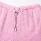 billige Loungewear for damer-Dame Varm Gave Pyjamas Sett Hjem Fest Gate Valentinsdag Polyester Plysj Enkel Myk Sport Stropp Topp Shorts Høst Langermet Ermeløs