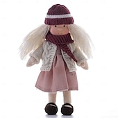 preiswerte Puppen-Waldorfpuppe mit Baumwollkörper, Künstlerpuppe, handgefertigte Mini-Anziehpuppe zum Selbermachen (Zubehör Bär nicht im Lieferumfang enthalten) für Weihnachtsgeschenke
