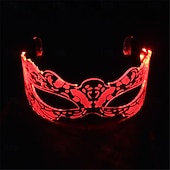 cheap Decorative Lights-Acrylic LED Glasses Mask- Lighted Up Festive Party Cheer Butterfly Glasses, KTV Bar Glasses with Colorful Changes Button Battery Powered - 1PC