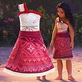preiswerte Kostüme für Mädchen-Moana Prinzessin Moana Kleid Kostüm Film- und TV-Themenkostüme Film Cosplay for Mädchen Kinder Karneval Kindertag Welttag des Buches Party Geburtstag Strand