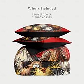 cheap 100% Cotton-Rooster Funny Duvet Cover Set 100% Cotton Soft and Comfortable Bedding Set with Fun Rooster Print Cozy and Stylish Perfect for Bedroom Decor Easy Care and Machine Washable