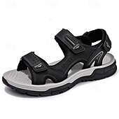 economico sandali da esterno-sandali sportivi da uomo marroni per l&#039;esterno con cinturini regolabili e suola antiscivolo - comode scarpe estive per escursioni, spiaggia e abbigliamento casual