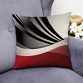 cheap Geometric Style-Argyle Pattern Decorative Toss Pillows Cover 1PC Soft Square Cushion Case Pillowcase for Bedroom Livingroom Sofa Couch Chair Black Grey White Red