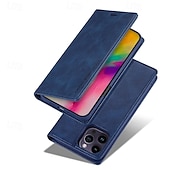 levne Pouzdra pro iPhone-telefon Carcasă Pro iPhone 16 15 14 Pro Max Plus iPhone 13 12 11 Pro Max Mini Flip Cover se stojánkem Magnetické Slot pro kartu Retro TPU PU kůže