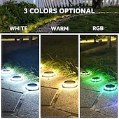 cheap Pathway Lights &amp; Lanterns-LED Solar Pathway Light Outdoor IP65 Waterproof Super Bright Disk Light 17LED Garden Lawn Pathway Patio Landscape Decoration 4pcs