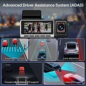billige Bil-DVR-K26 1440p Nytt Design / HD / med bakkamera Bil DVR 150 grader Bred vinkel IPS Dash Cam med WIFI / GPS / G-Sensor 4 infrarøde LED Bilopptaker