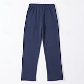 preiswerte Sweatpants-Herren Jogginghose Trainingshose Jogginghose Jogger Hose Hosen Jogginghose mit geradem Bein Ausgestellte Jogginghose Kordelzug Elastische Taille Bein mit Reißverschluss Glatt Komfort Warm In voller