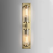 economico Luci da parete-applique da parete con paralume in cristallo moderno a doppia testa lampada da parete in metallo a led specchio da bagno illuminazione frontale lampada da parete per soggiorno corridoio hotel e