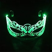 cheap Decorative Lights-Acrylic LED Glasses Mask- Lighted Up Festive Party Cheer Butterfly Glasses, KTV Bar Glasses with Colorful Changes Button Battery Powered - 1PC