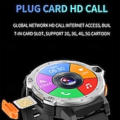cheap Smartwatch-iMosi PG999 Smart Watch 1.54 inch 4G LTE Cellular Smartwatch Phone 4G Pedometer Call Reminder Heart Rate Monitor Compatible with Null Men GPS Long Standby Hands-Free Calls IP 67 43mm Watch Case