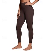 economico Leggings e collant da yoga-Per donna Pantaloni da yoga Leggings da yoga Fascia Elastica Vita Alta Yoga Allenamento in Palestra Pilates Collant Nero Borgogna Caffè Autunno Gli sport Abbigliamento sportivo Elasticizzato Taglia